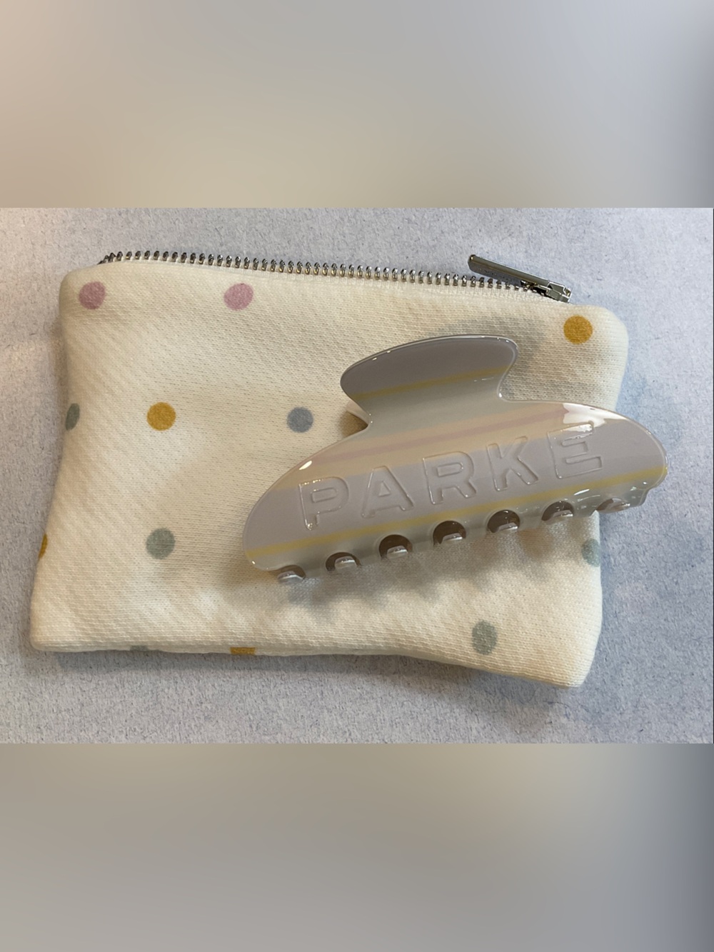 PARKE Hair Claw Clip in Frosted Stripe